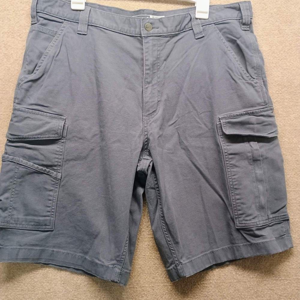 Carhartt Mens 39" Work Shorts Blue Khaki Loose Canvas Utility Carpenter (Tag 38)